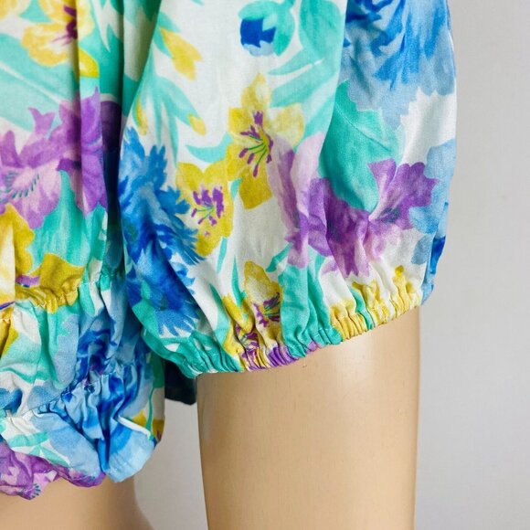 Zara Colorful Multicolor Artsy Abstract Bohemian Print Women's S Crop Top - Picture 6 of 9